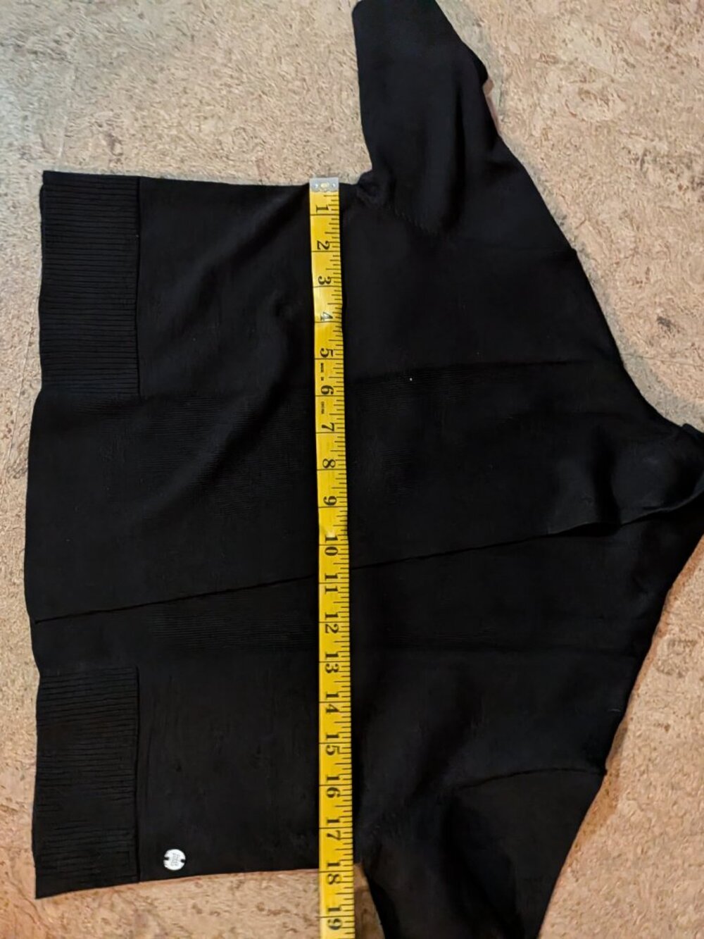 Point Zero Black Cropped Open Front Knit Cardigan Shrug LIke new - Picture 6 of 7